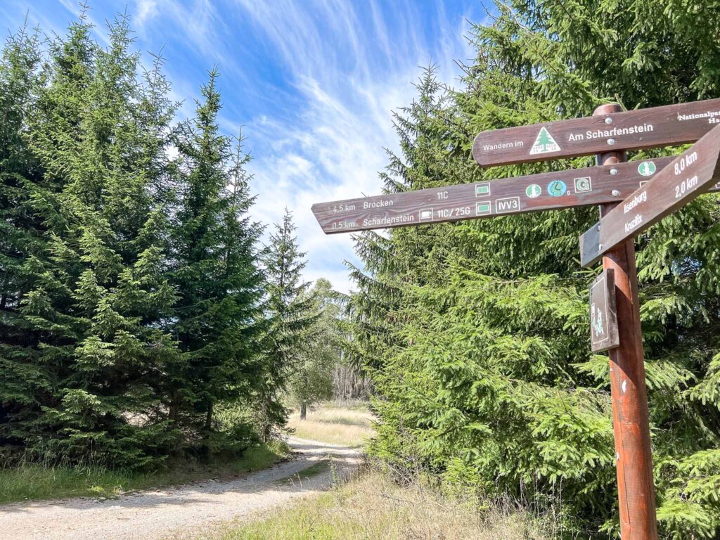 Brocken - de hoogste berg van het Harz gebergte